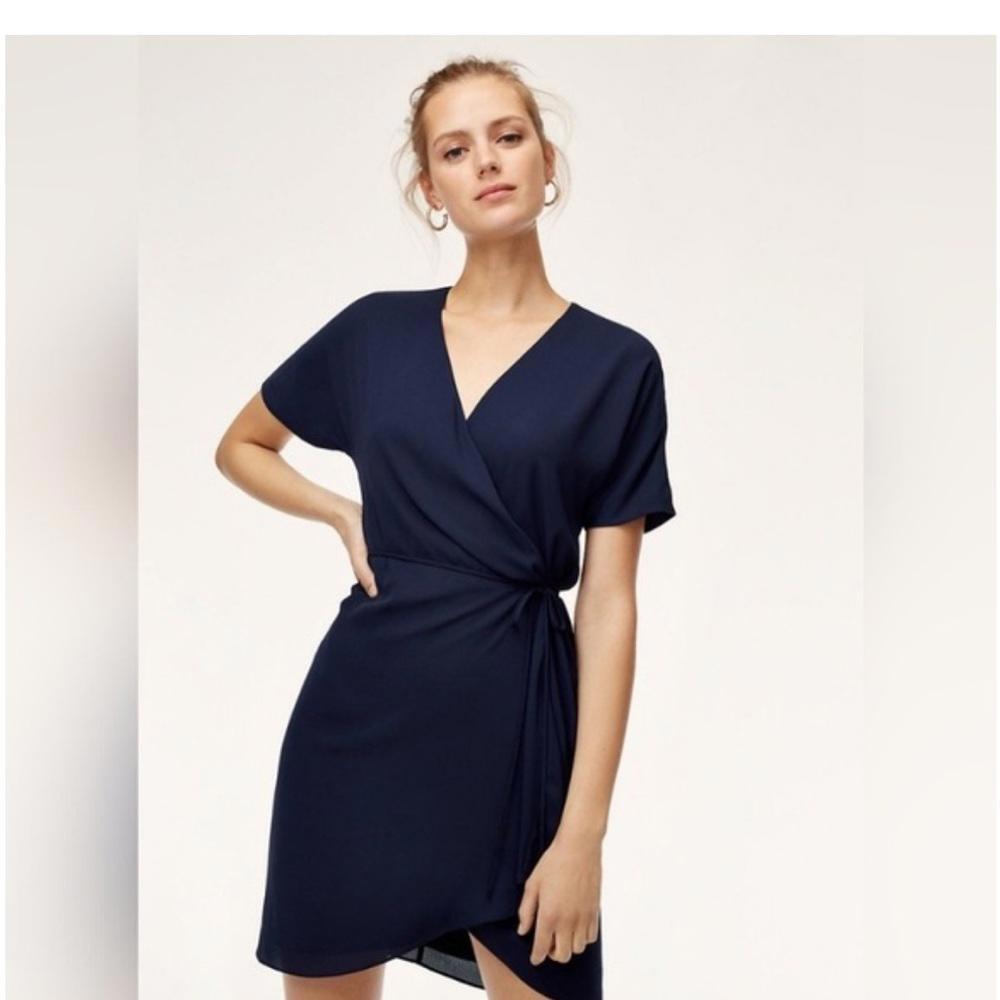 Aritzia Babaton Wallace Vneck Wrap Mini Dress